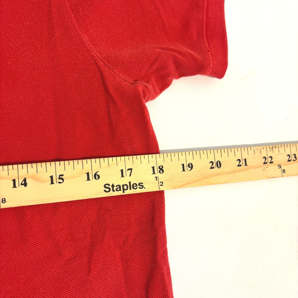 Lauren Ralph Lauren Polo Shirt Womens Small Red Short Sleeve Gold Crest Logo - Picture 5 of 11